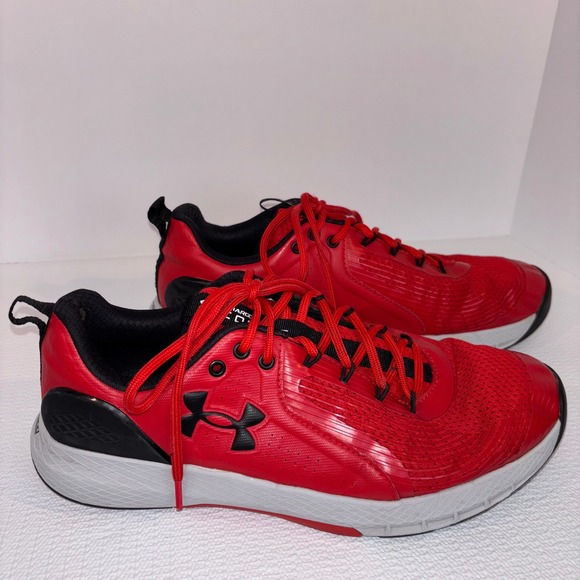 Under Armour Mens Charged RC Running Shoes Sneakers‎ Red Black Athletic Size 12 - Picture 9 of 9